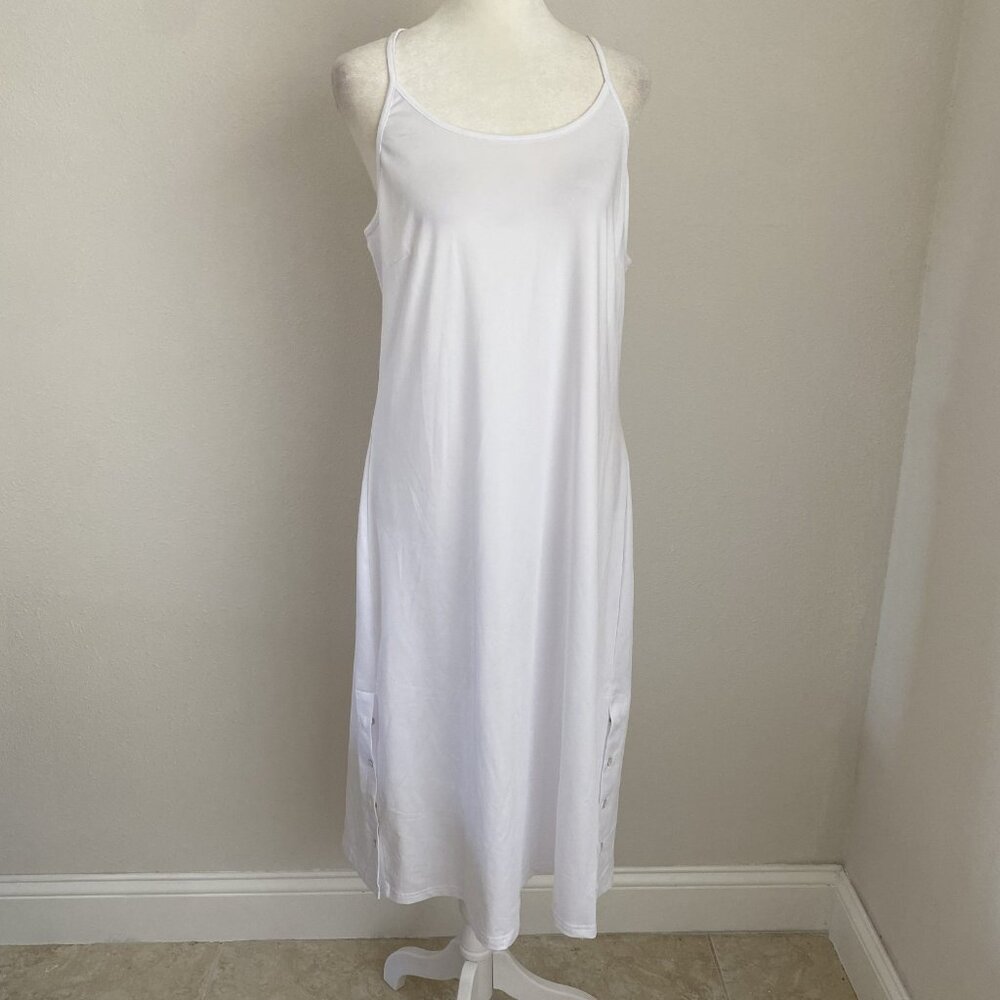 NWT Mancyfit Womens XXL White Dress Slip Full Length Adjustable Straps